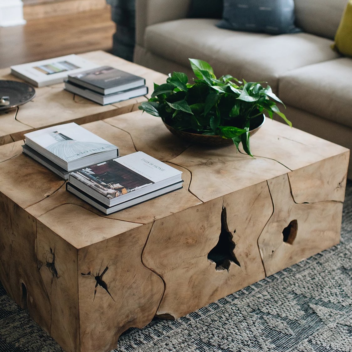 Teak Wood Coffee Table – Stoffer Home - Main Image