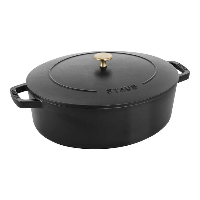 STAUB Cast Iron 6.25-qt Shallow Oval Dutch Oven