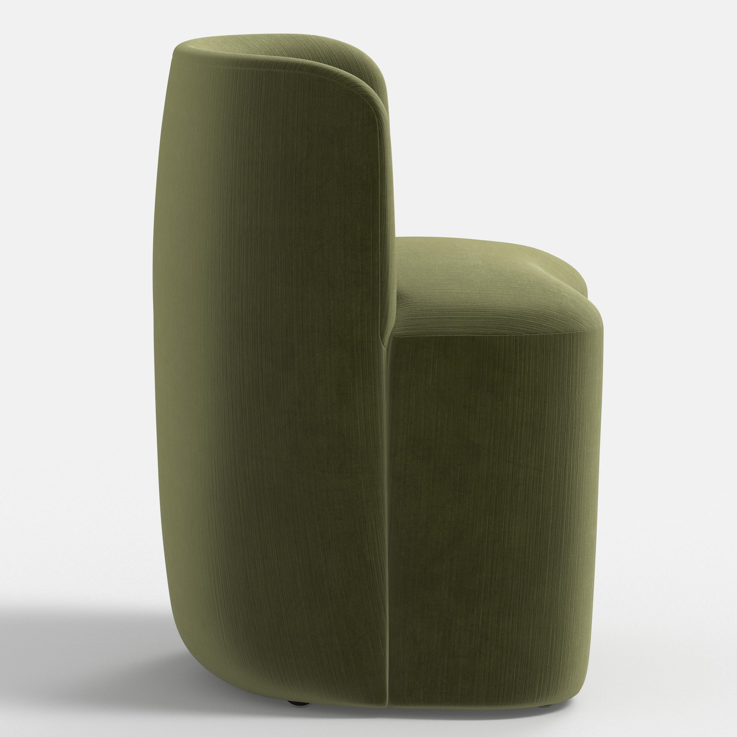 Gail Dining Chair in Performance Velvet in Moss