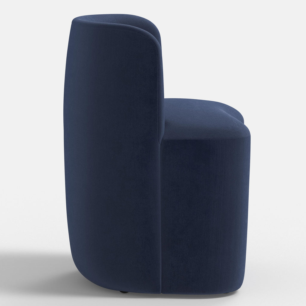 Gail Dining Chair in Performance Velvet in Ocean
