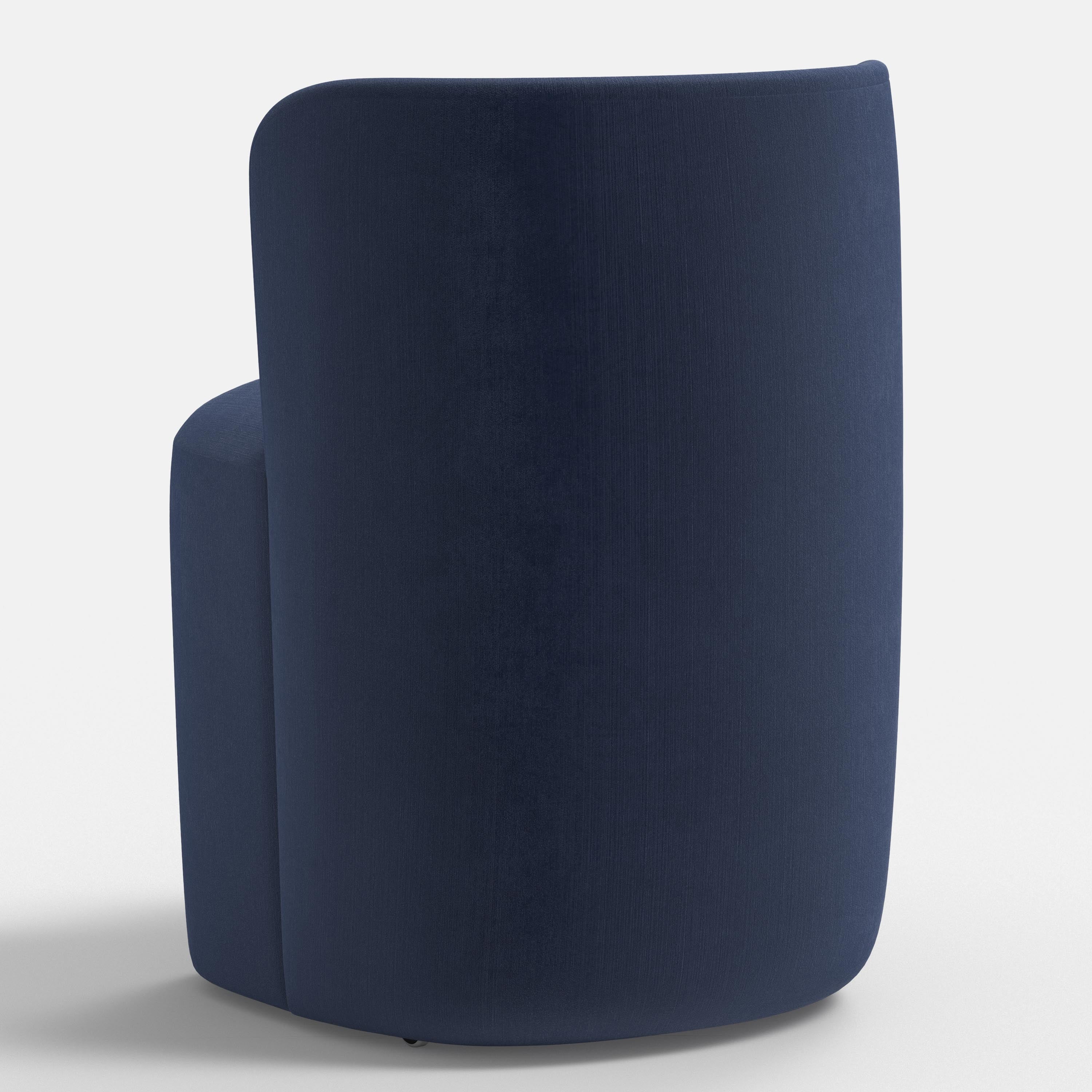 Gail Dining Chair in Performance Velvet in Ocean
