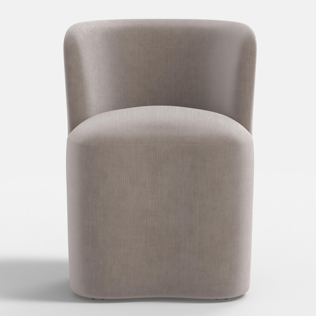Gail Dining Chair in Performance Velvet in Steel