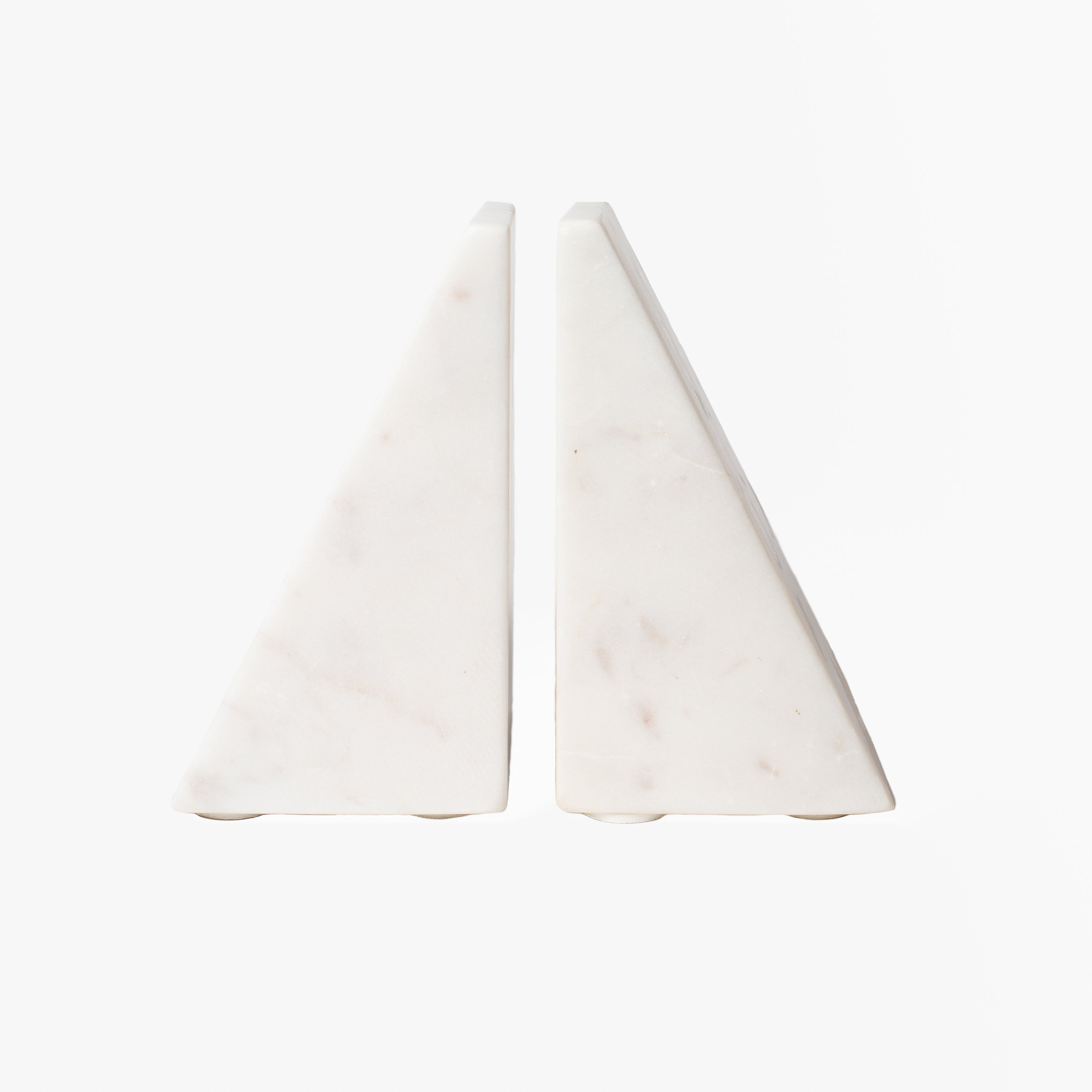 White Marble Bookends