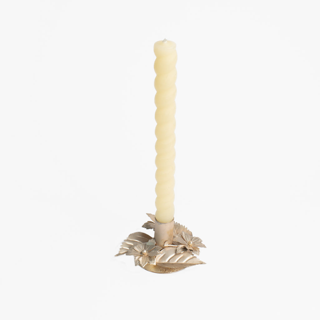 Poinsettia Taper Candle Holder