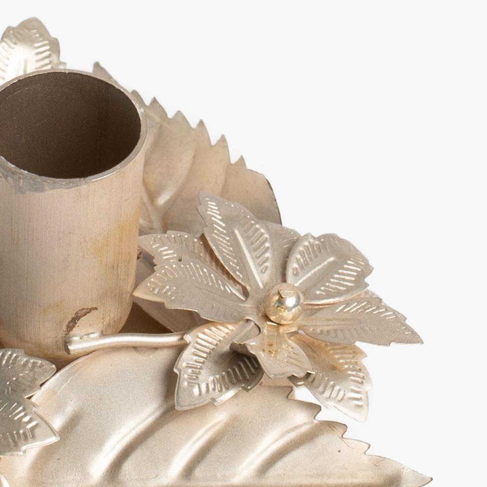 Poinsettia Taper Candle Holder