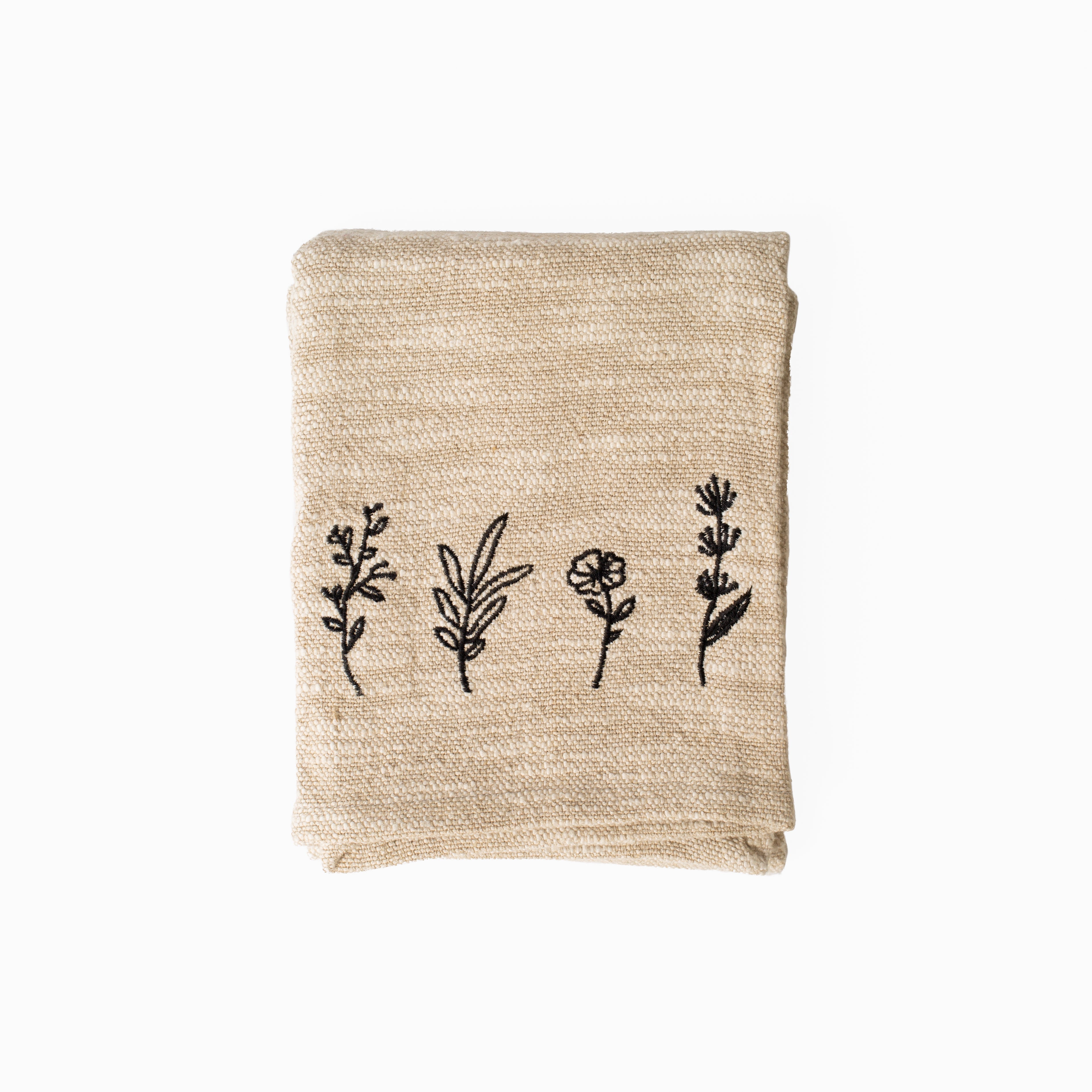 Embroidered Tea Towel
