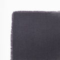 Dark Grey Linen Table Runner with Fringe