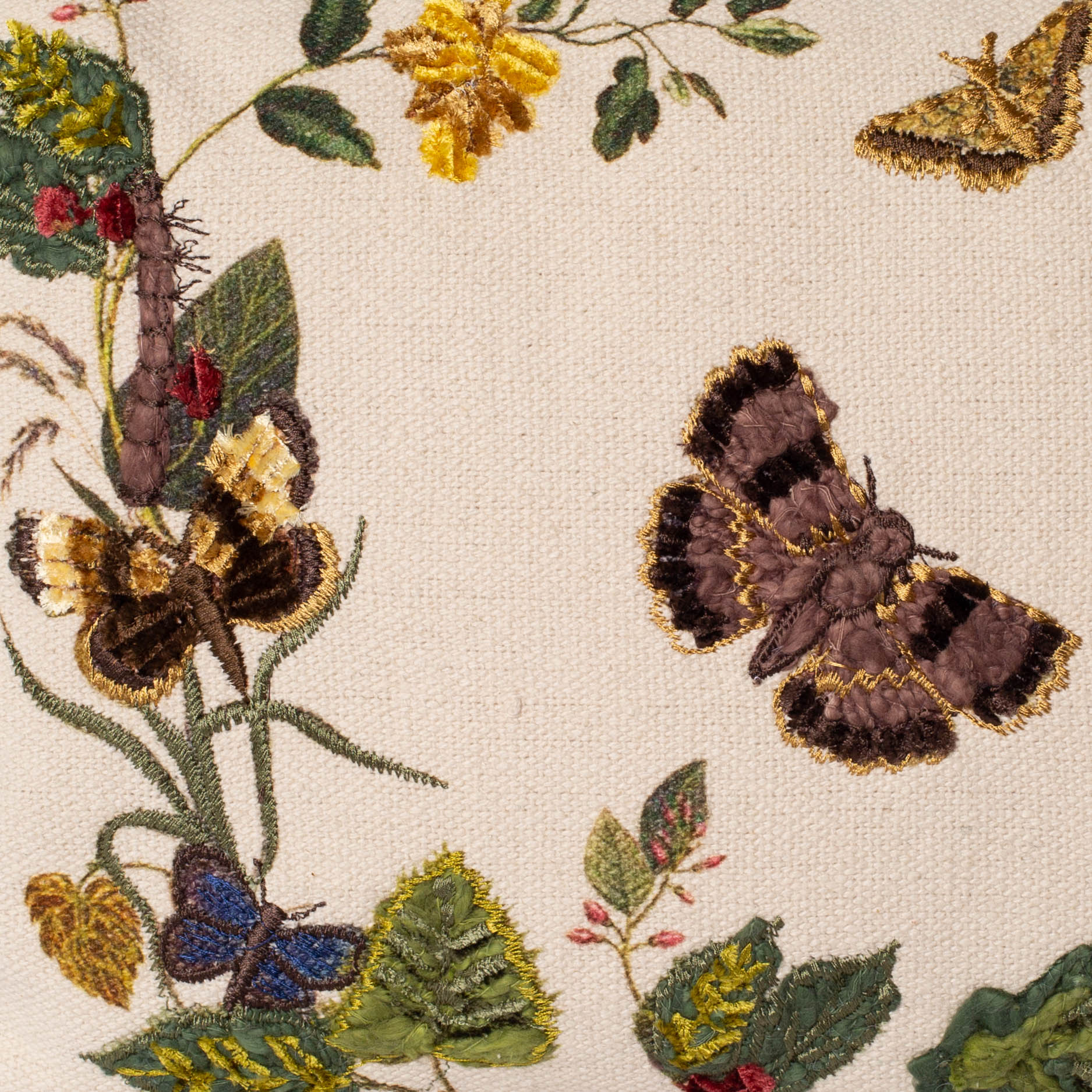 Cotton Pillow with Embroidery