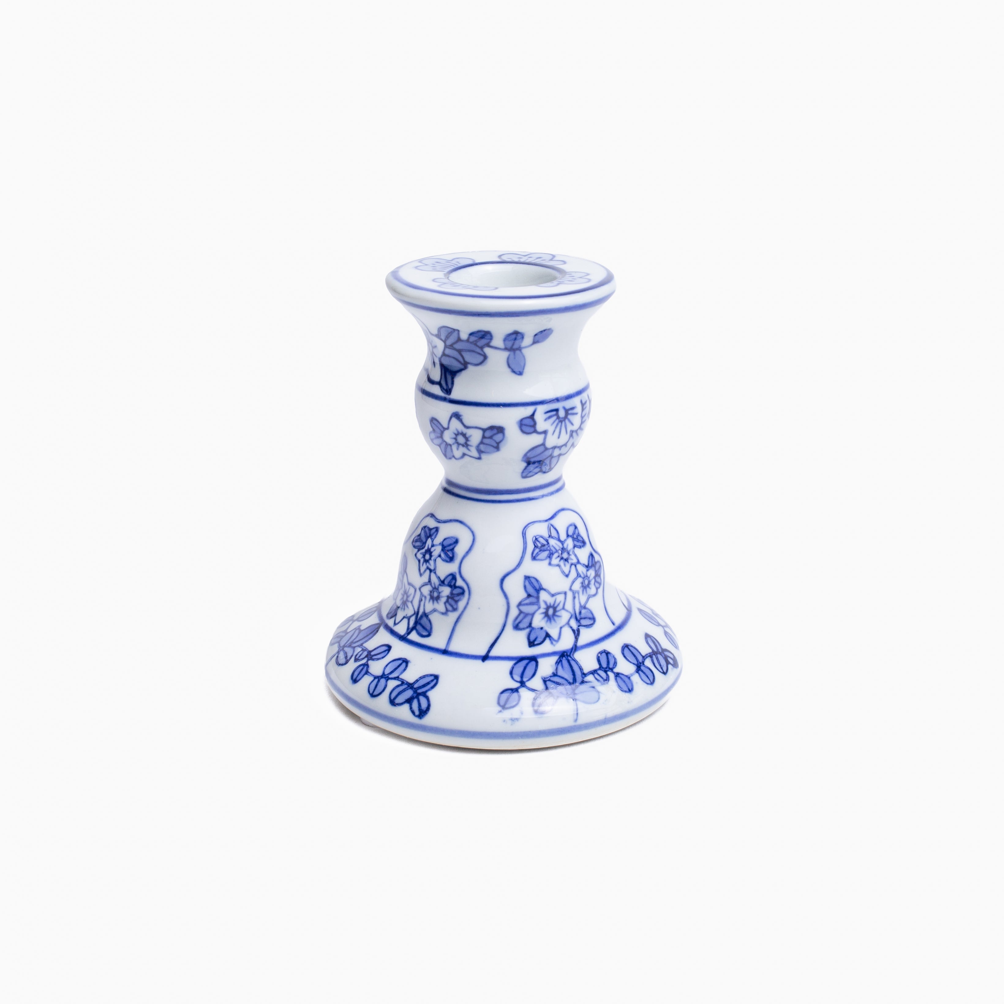 Blue & White Candlestick Holders