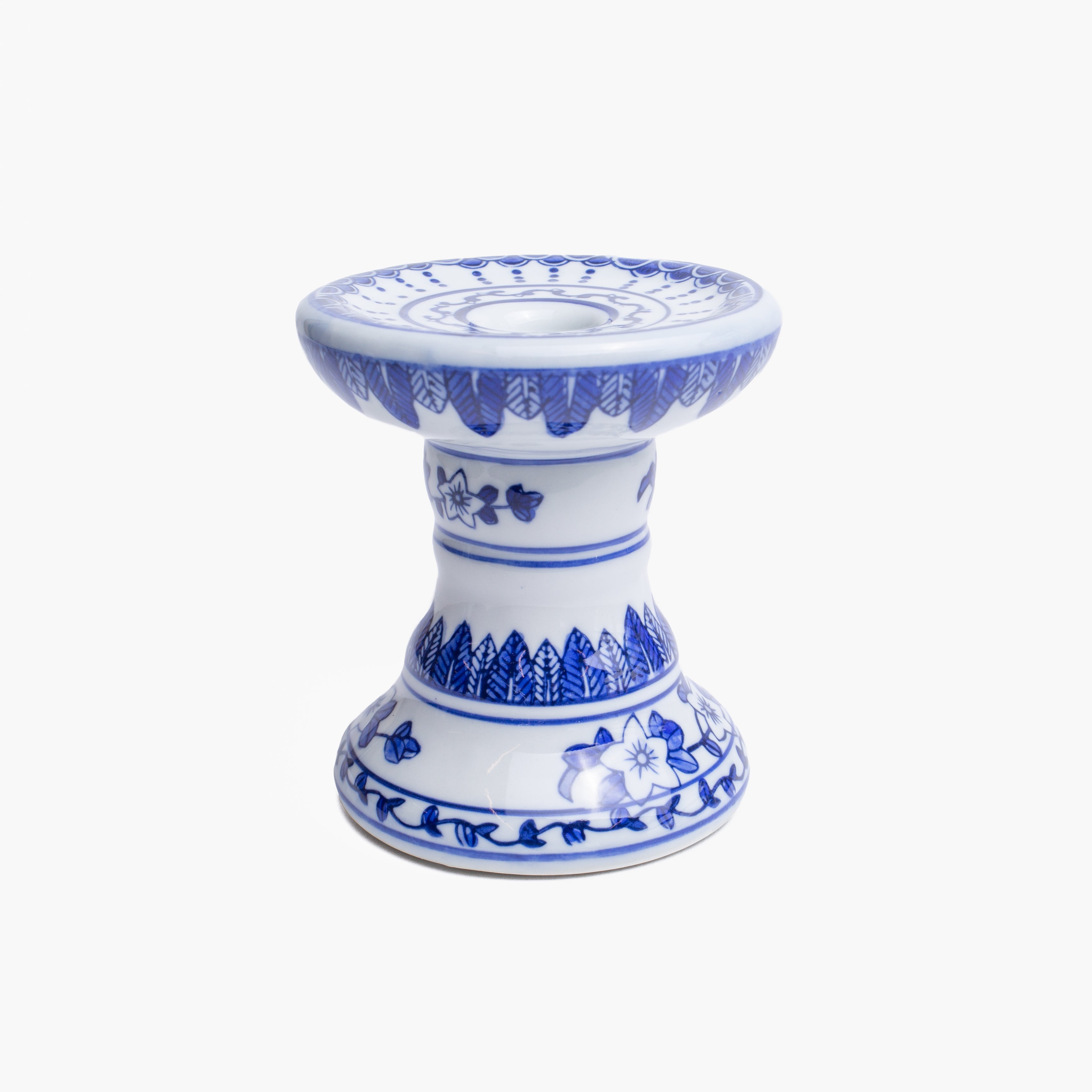 Blue & White Candlestick Holders