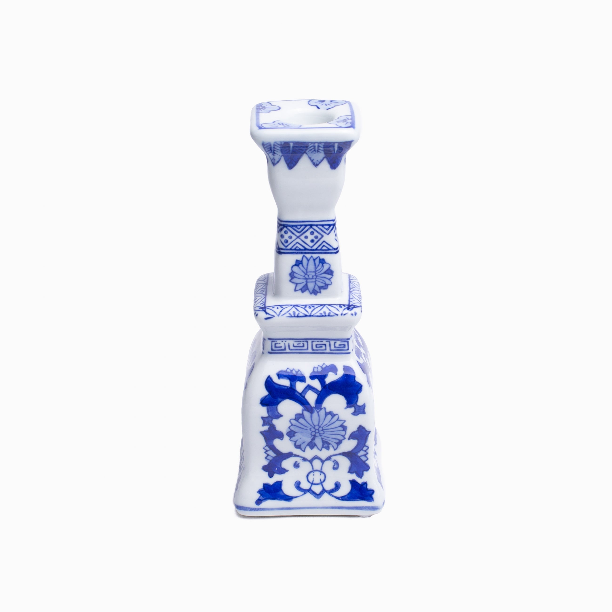 Blue & White Candlestick Holders