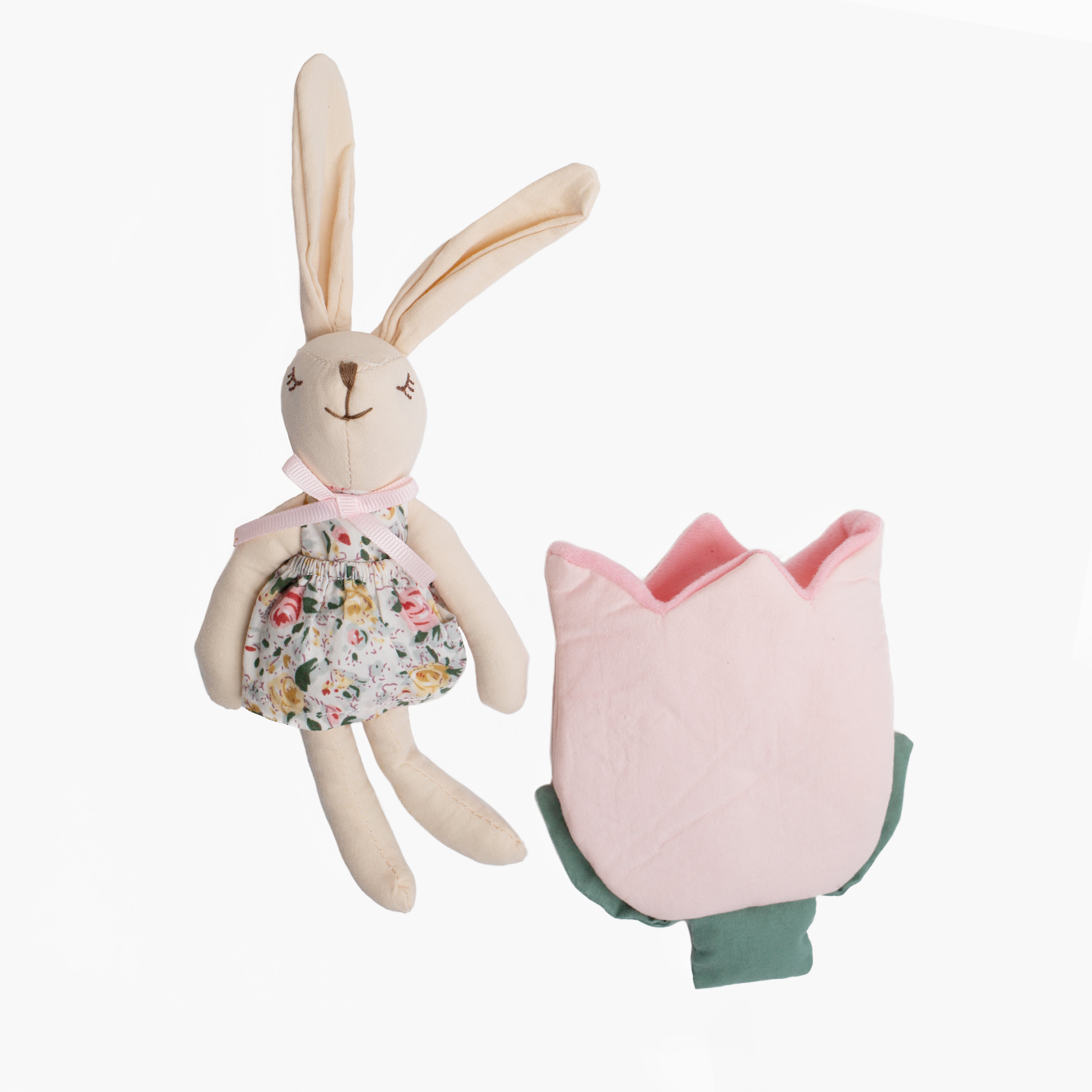 Plush Animal with Flower Pocket