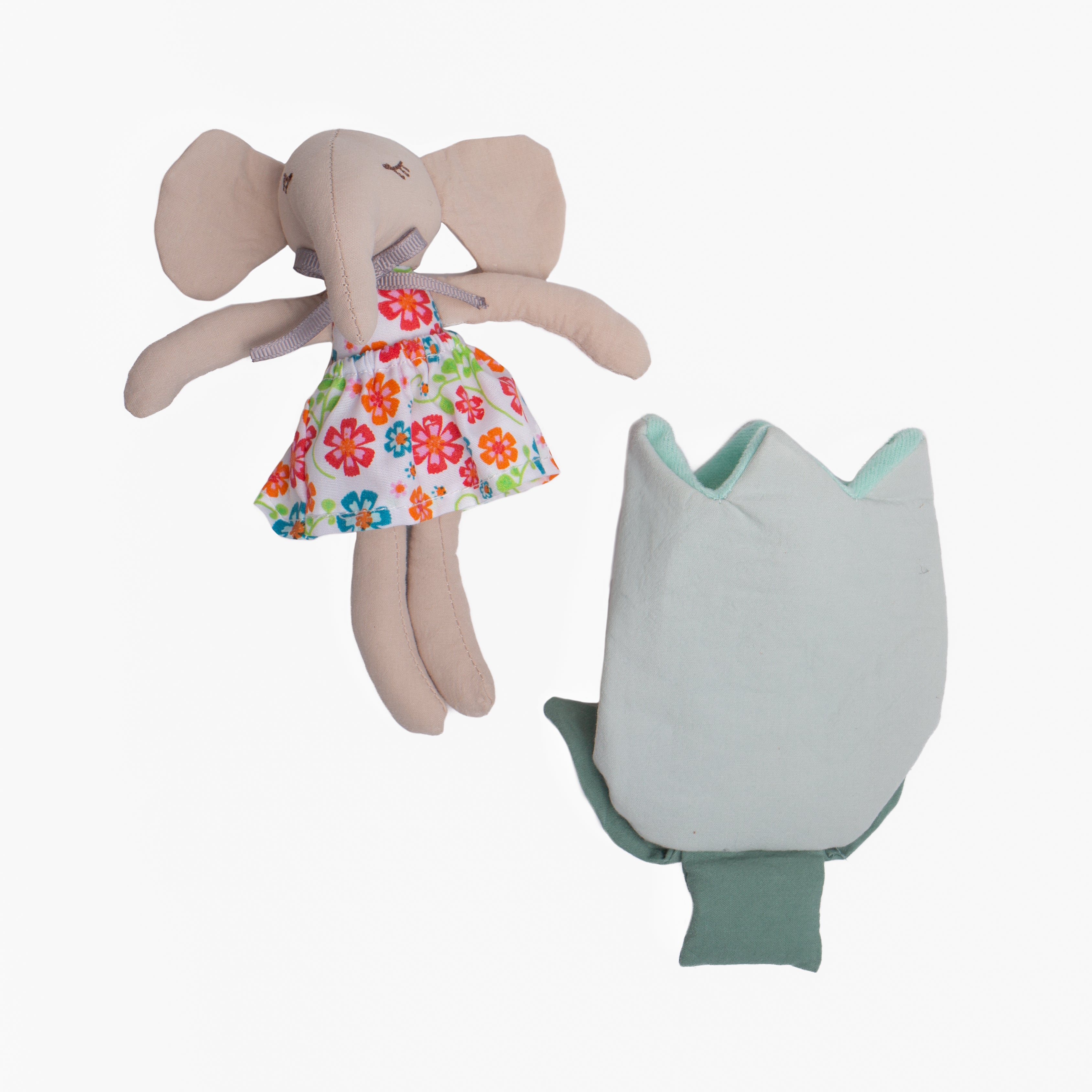 Plush Animal with Flower Pocket