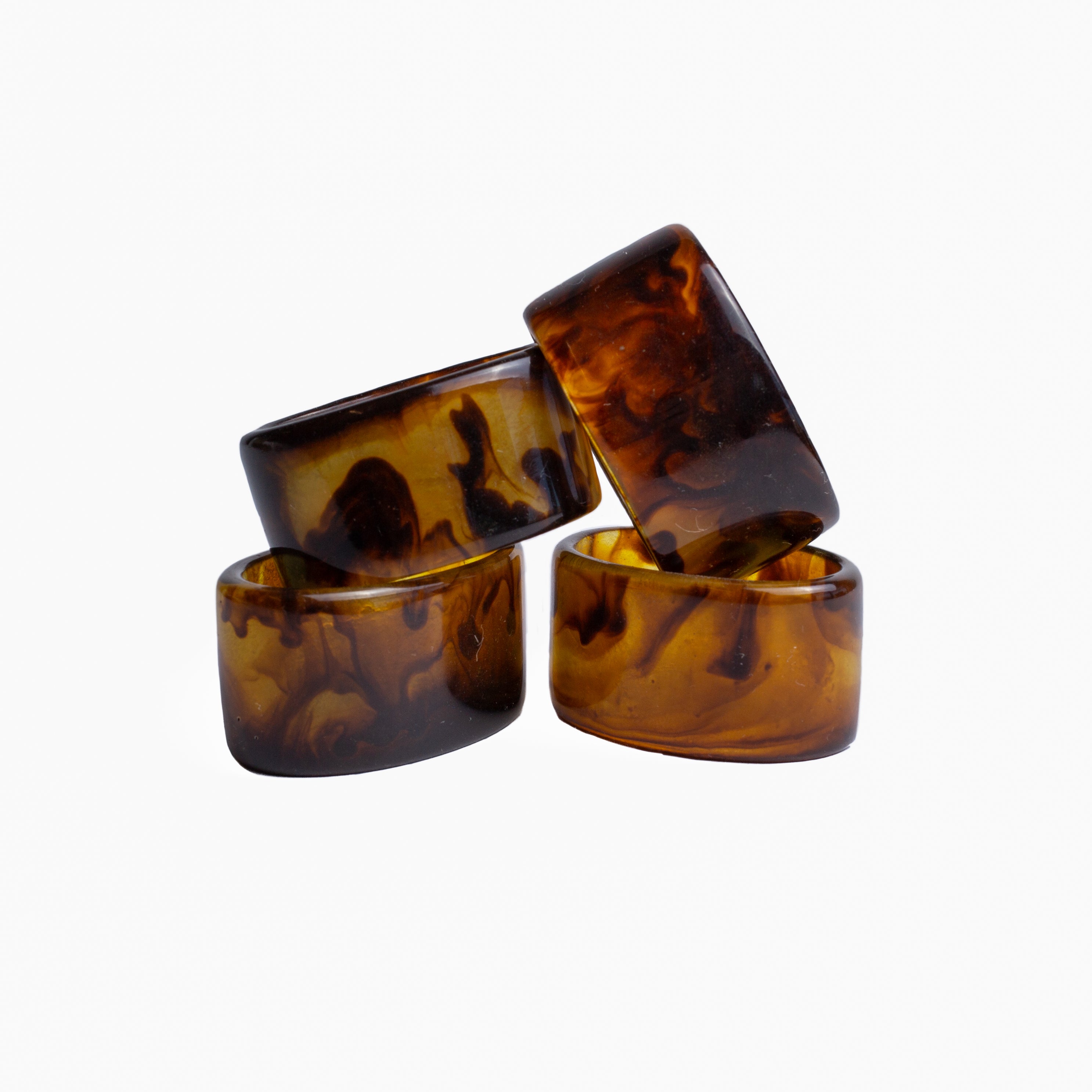 Tortoise Shell Napkin Rings