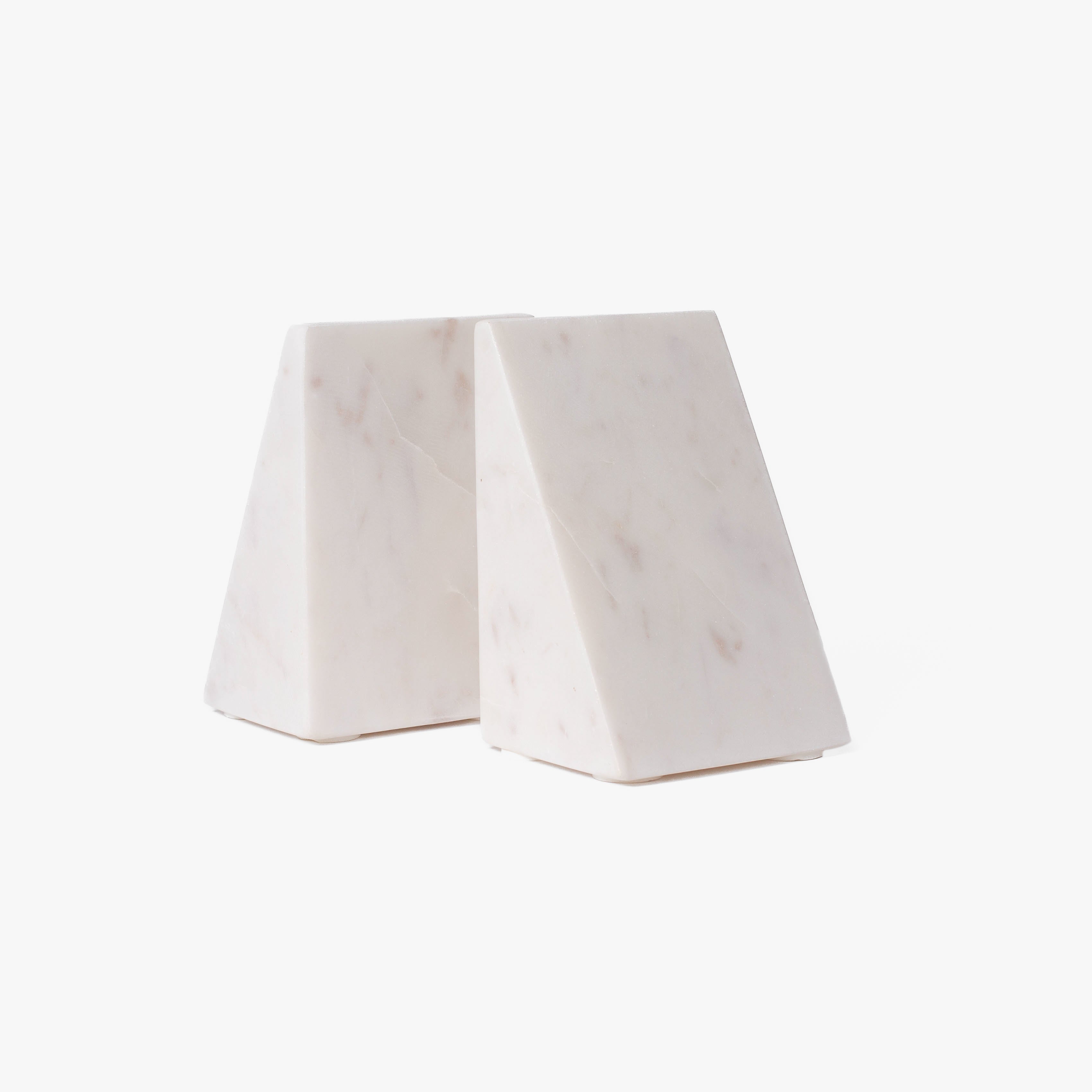 White Marble Bookends