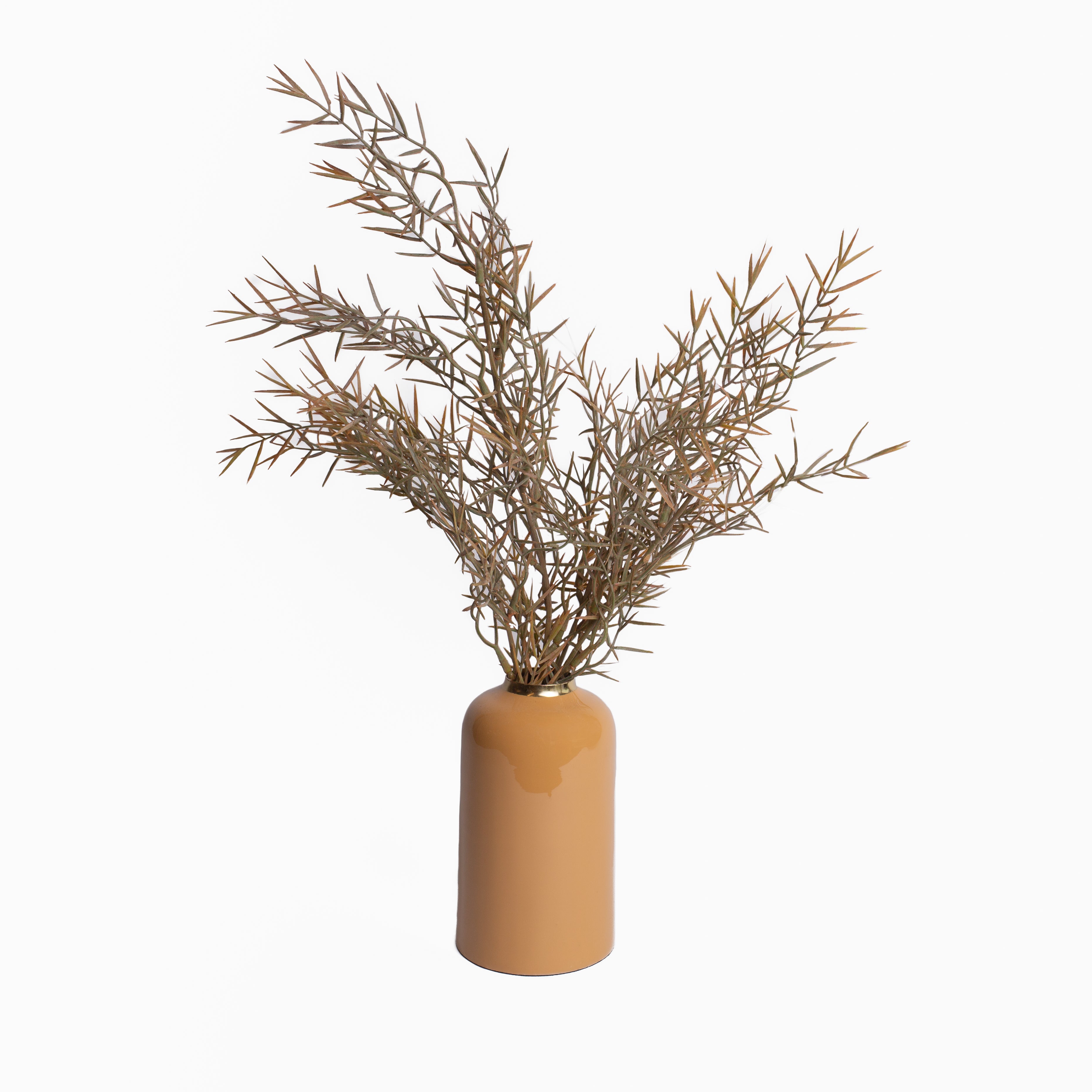 Etta Caramel Metal Vase