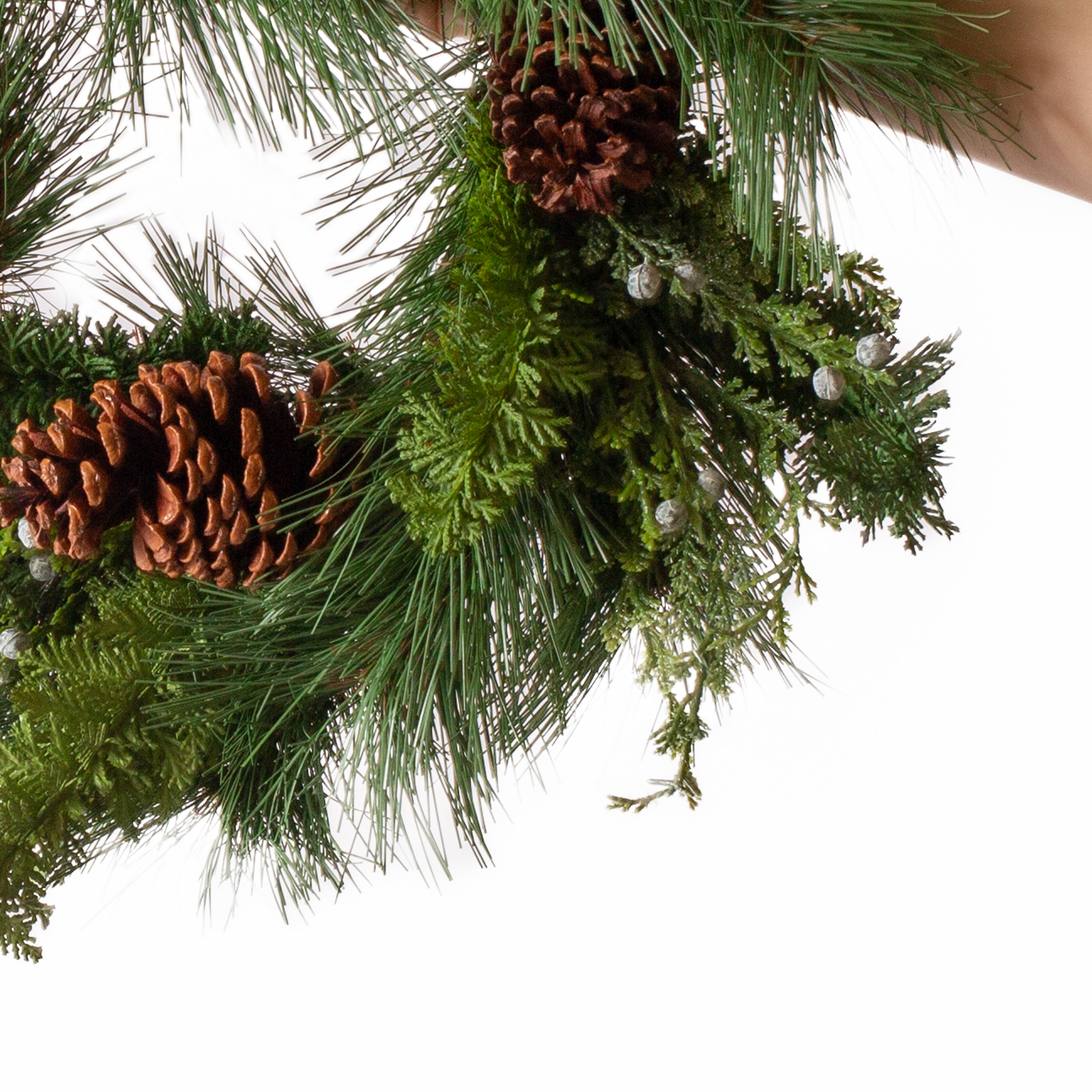 Juniper & Pinecone Wreath 14"