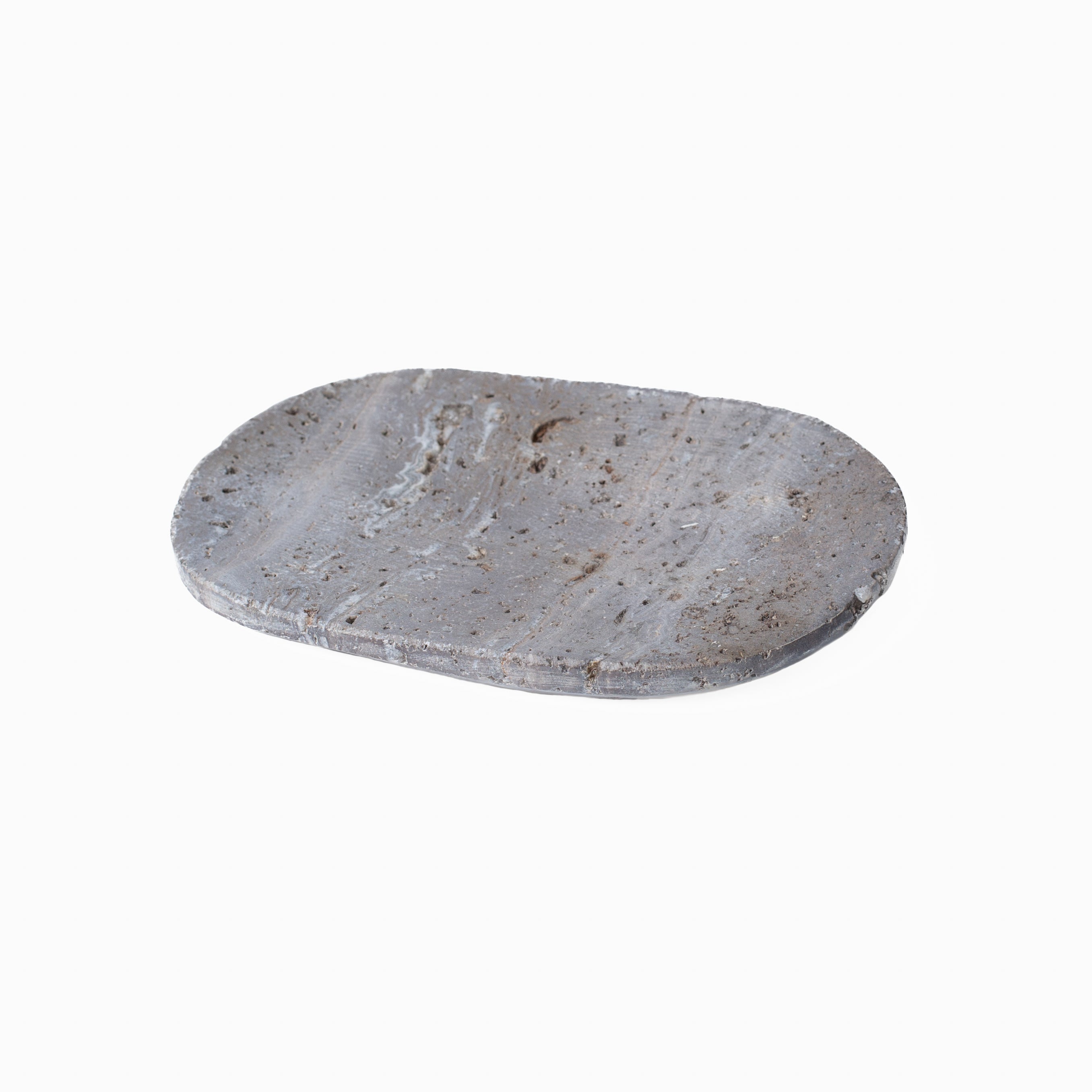 Oval Travertine Soap Dish