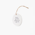 Oval Sentiment Ornaments