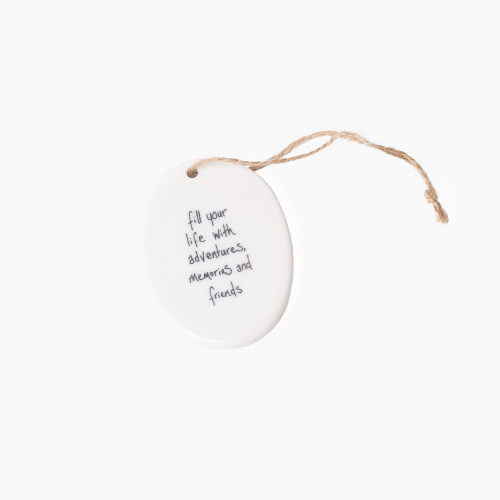 Oval Sentiment Ornaments