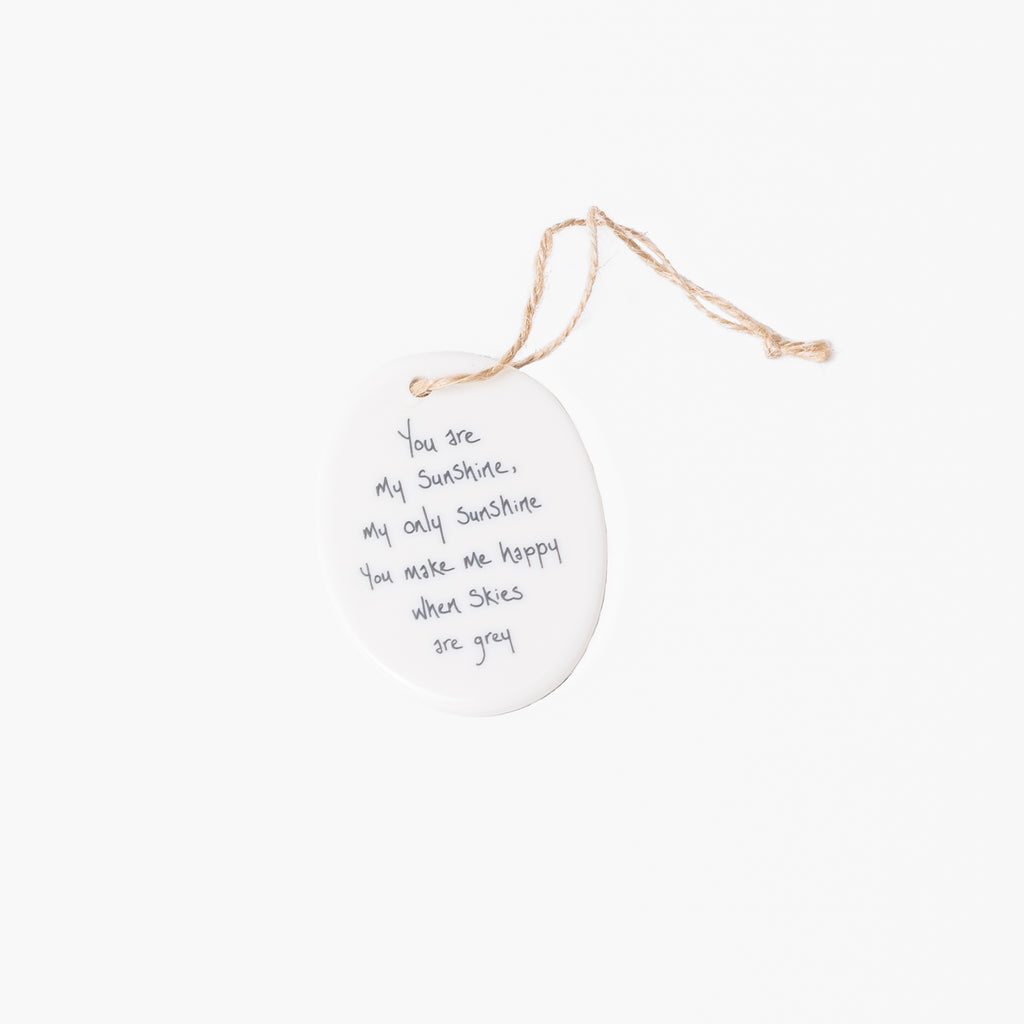 Oval Sentiment Ornaments