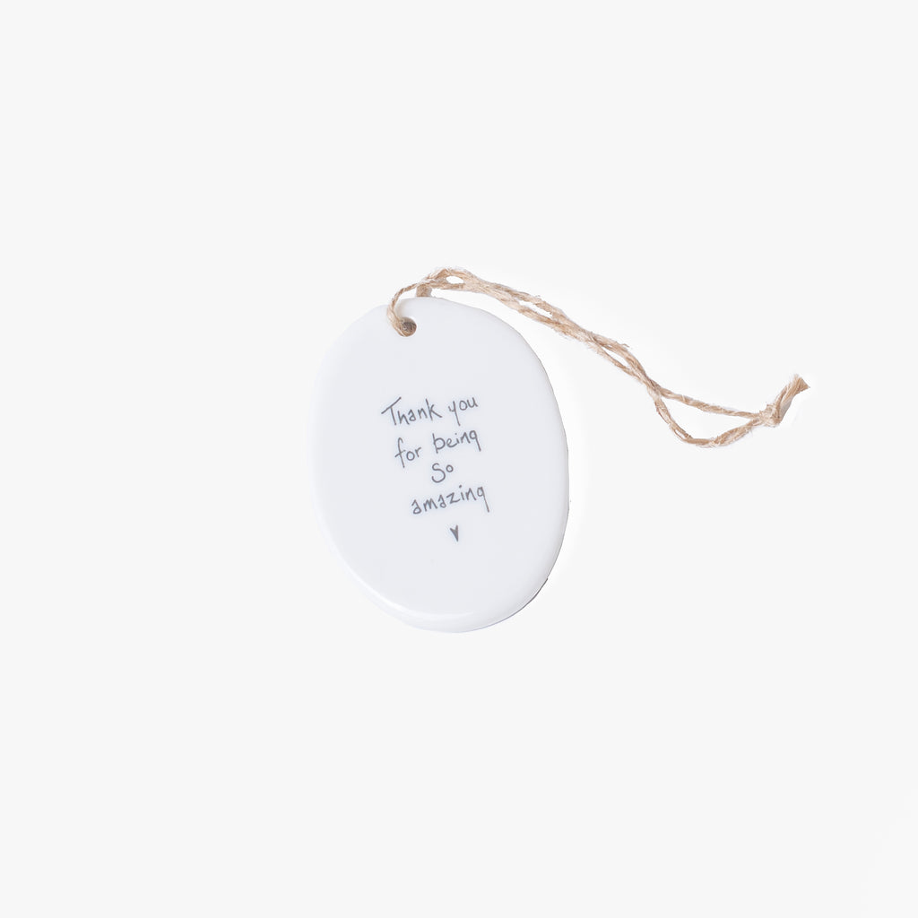 Oval Sentiment Ornaments