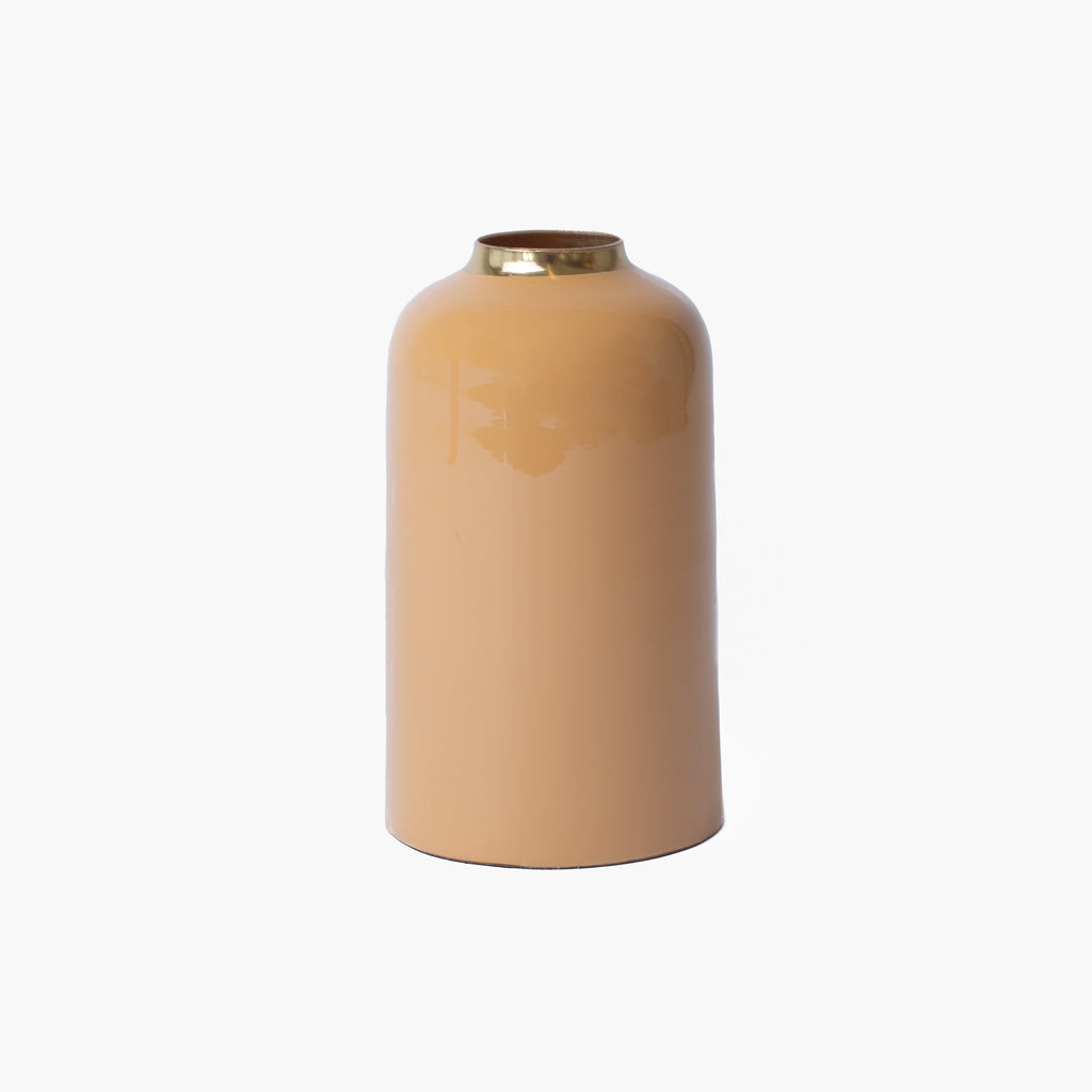 Etta Caramel Metal Vase