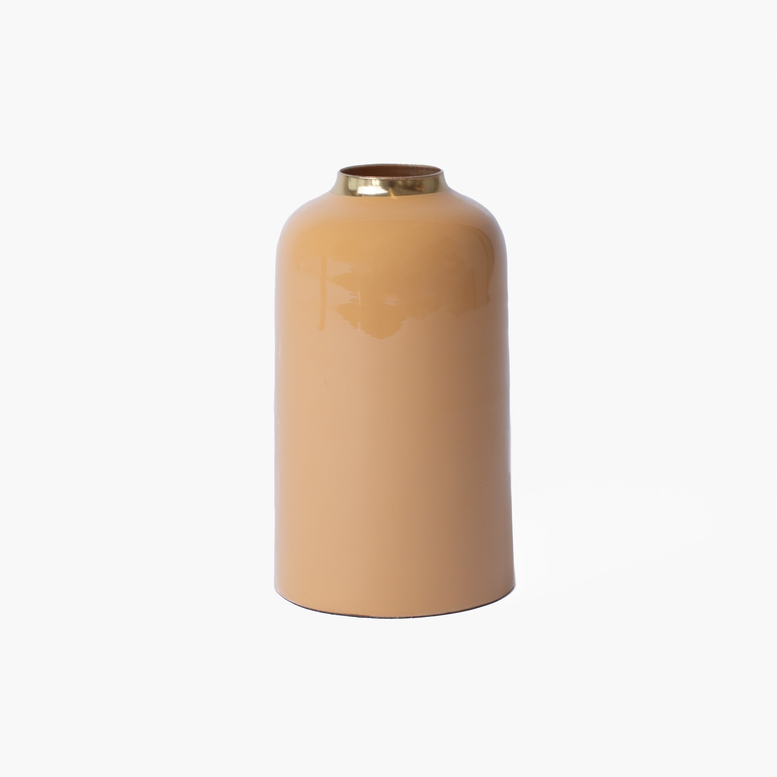 Etta Caramel Metal Vase