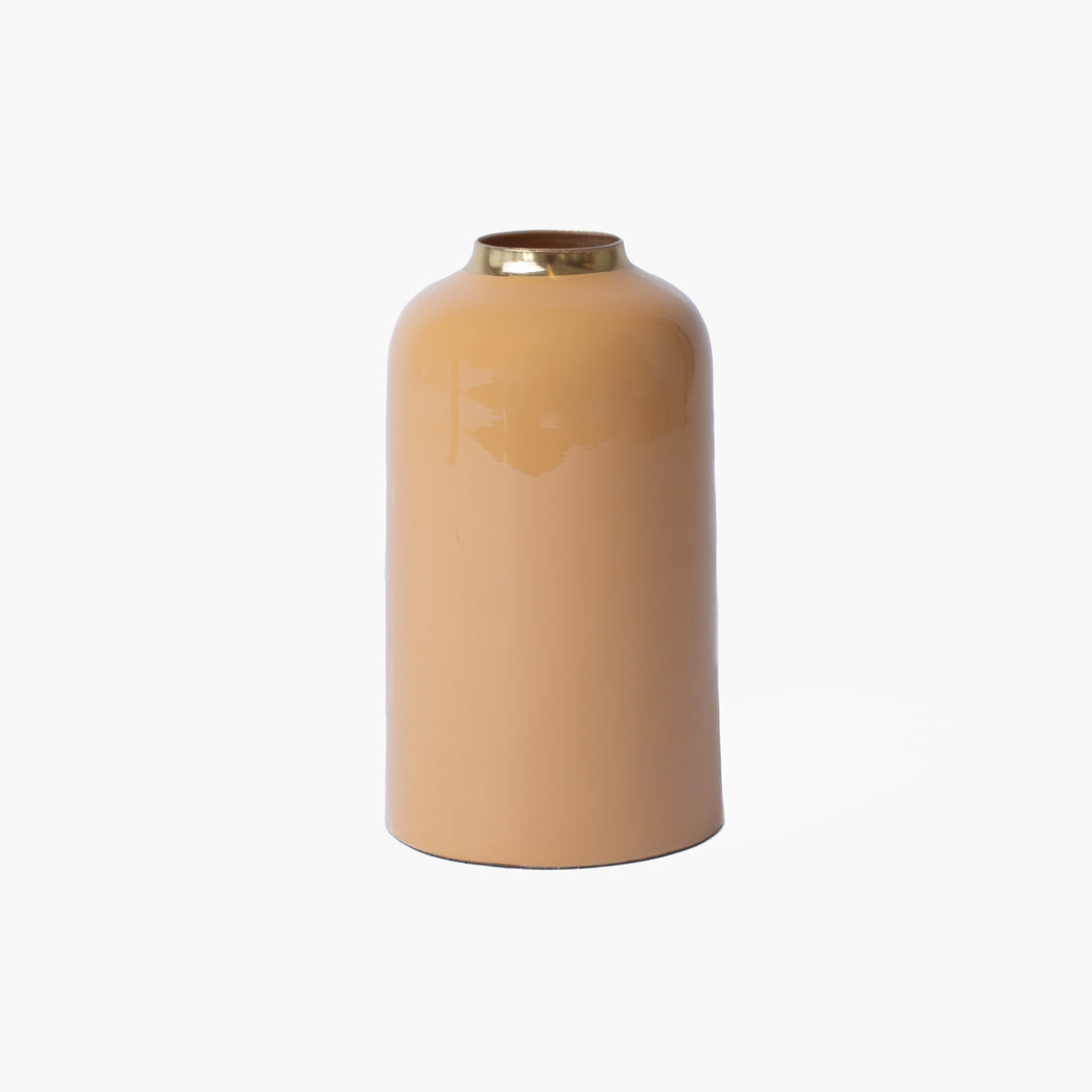 Etta Caramel Metal Vase