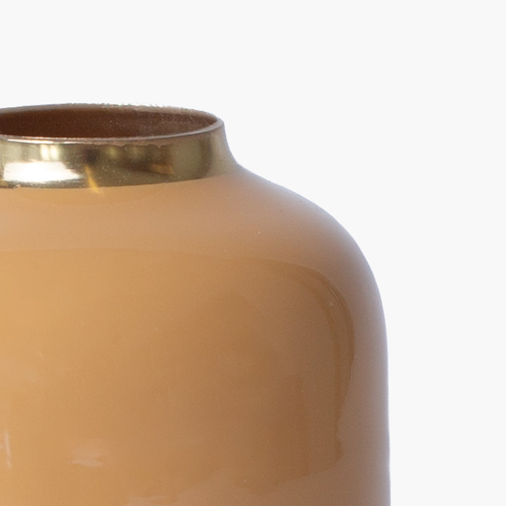 Etta Caramel Metal Vase