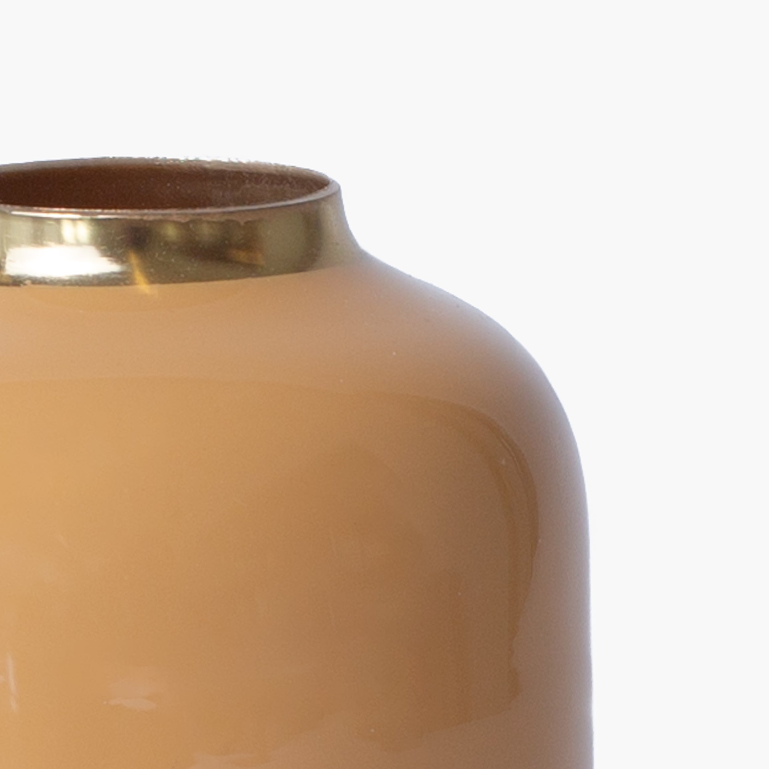 Etta Caramel Metal Vase