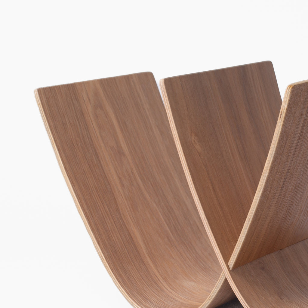 Trissy Oak Magazine Rack