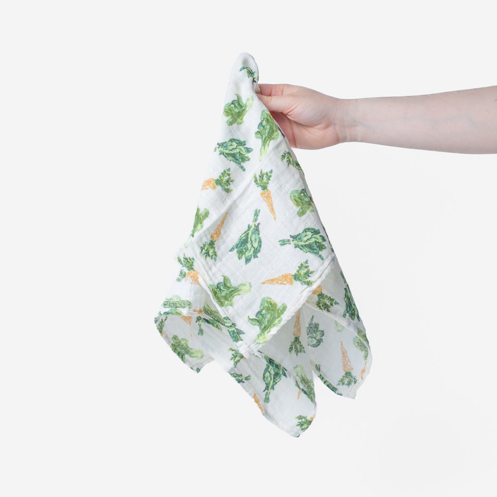 Organic Burp Cloths Fresh Veggies
