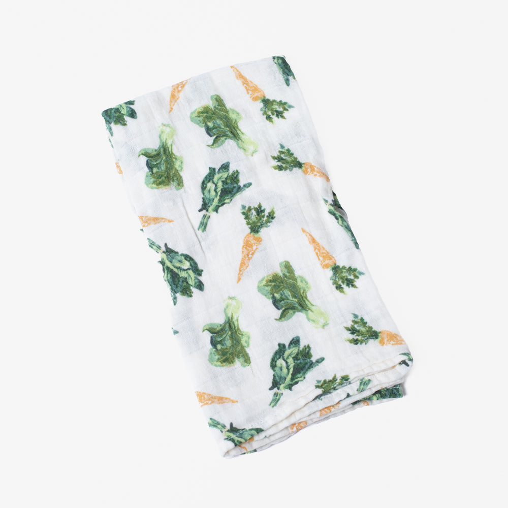 Organic Burp Cloths Fresh Veggies