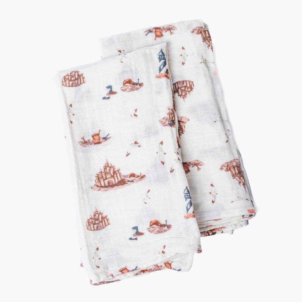 Organic Burp Cloths Sandcastle