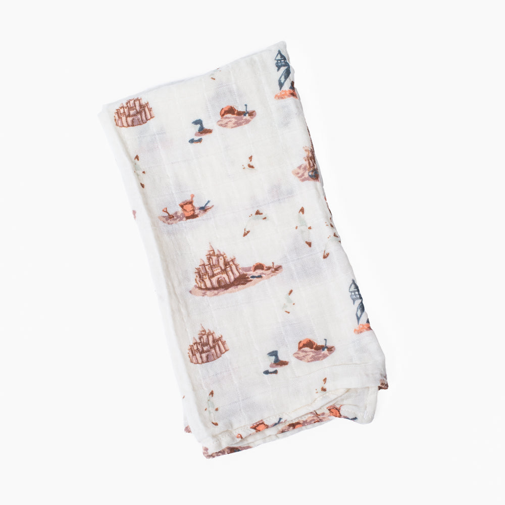 Organic Burp Cloths Sandcastle