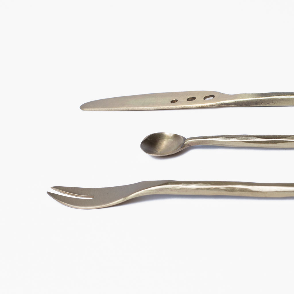 Brass Appetizer Cutlery Set