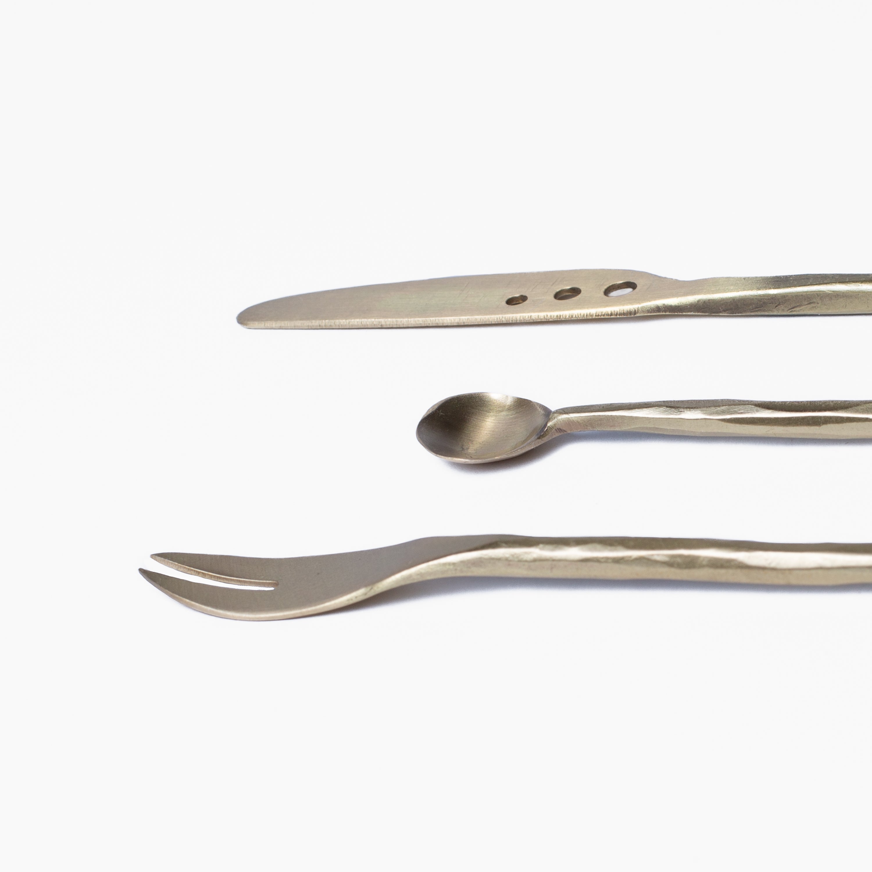 Brass Appetizer Cutlery Set