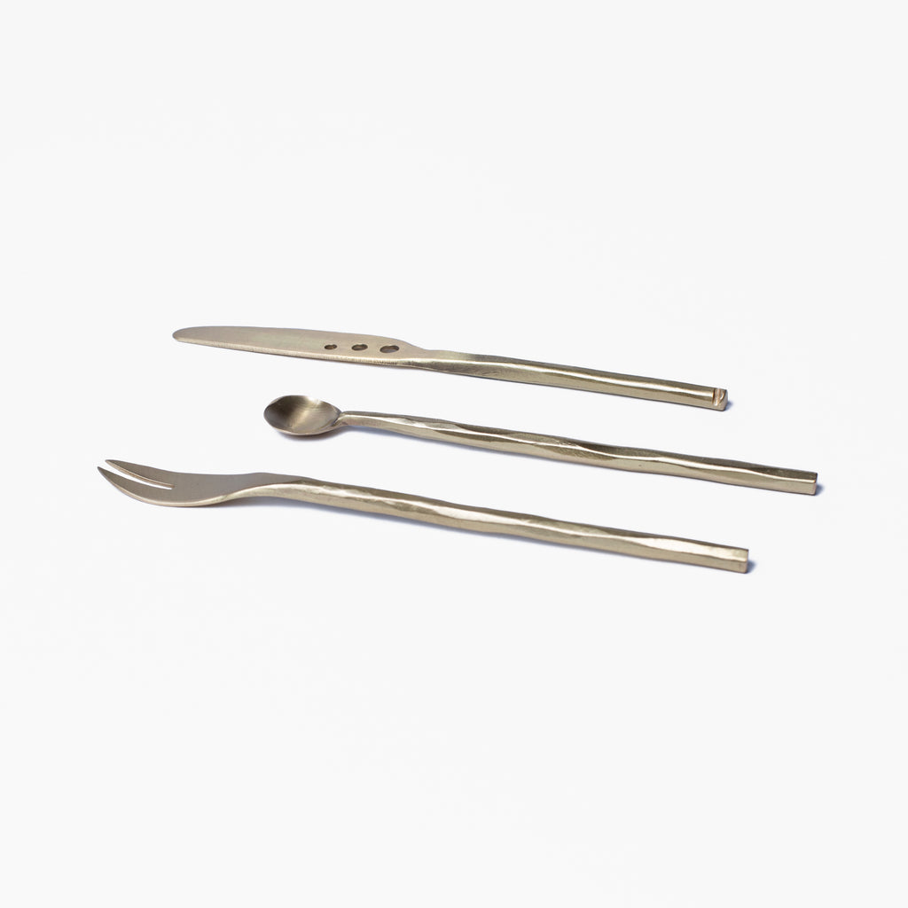 Brass Appetizer Cutlery Set