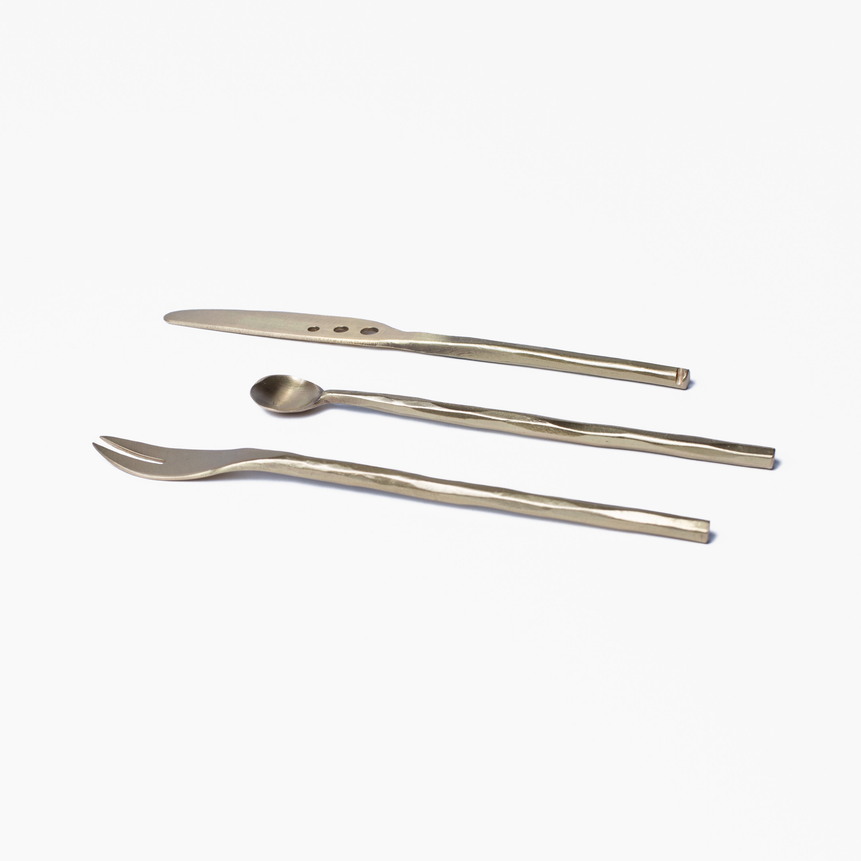 Brass Appetizer Cutlery Set