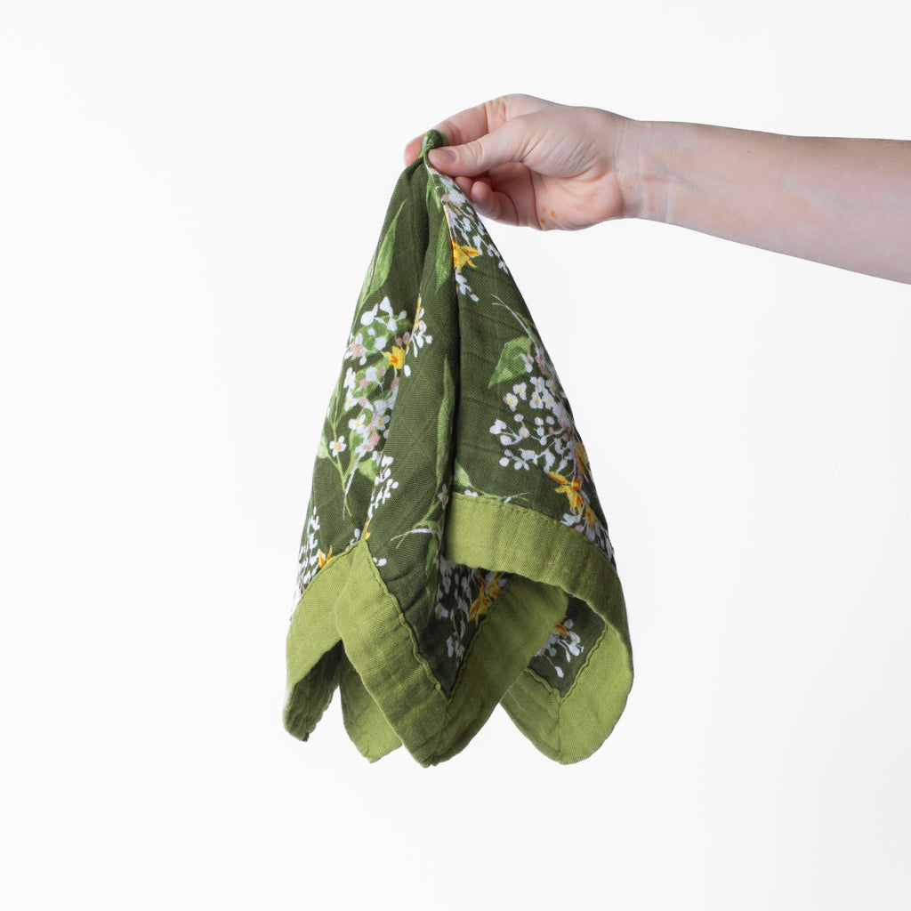 Green Floral Bamboo Mini Lovey