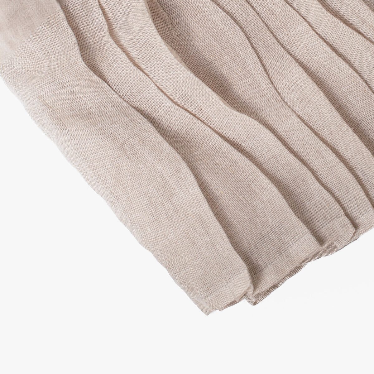 Gathered Natural Linen Bed Skirt