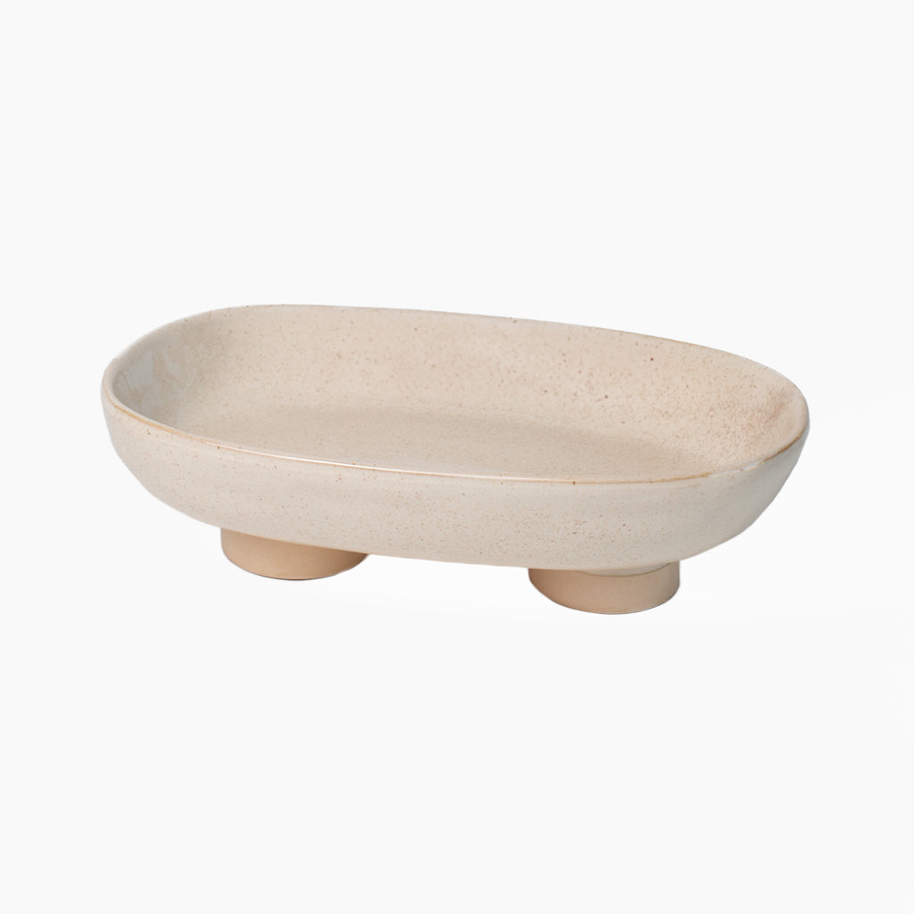 Stoneware Footed Platter