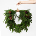 Mixed Evergreen Heart Wreath