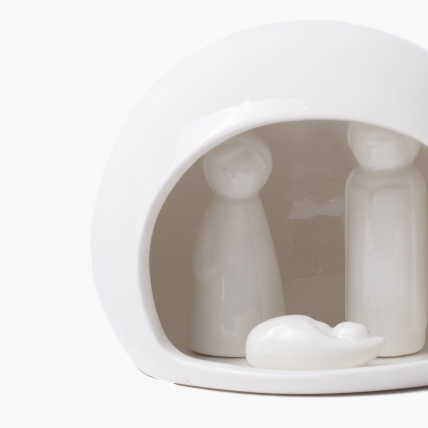 Petite Stoneware Nativity Scene