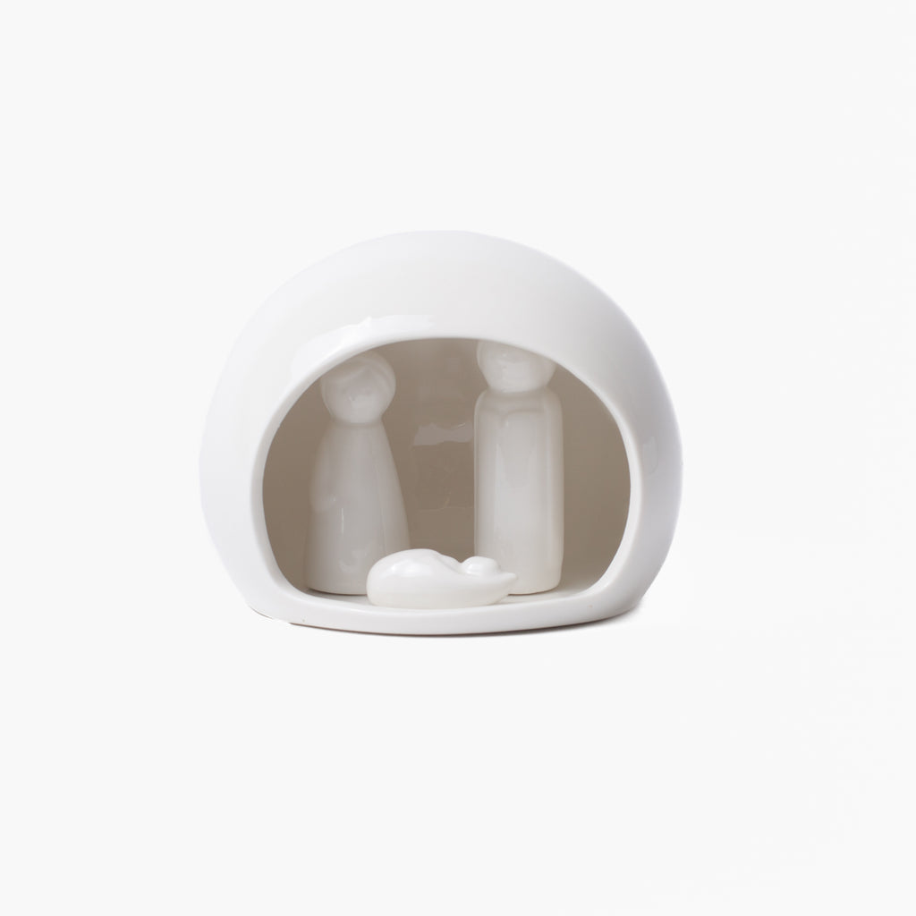 Petite Stoneware Nativity Scene