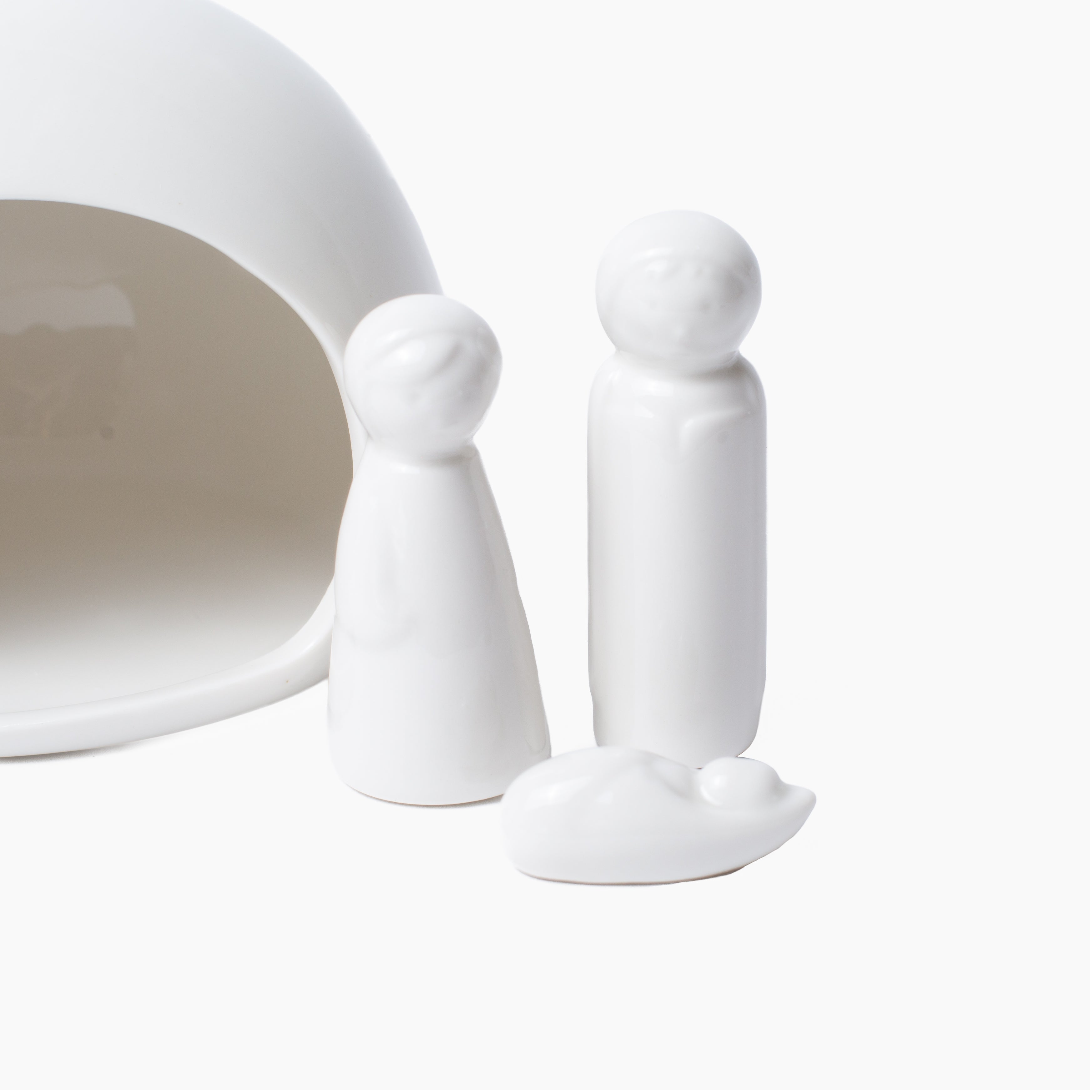 Petite Stoneware Nativity Scene