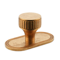 Barwick Ridged Cabinet Knob with Backplate