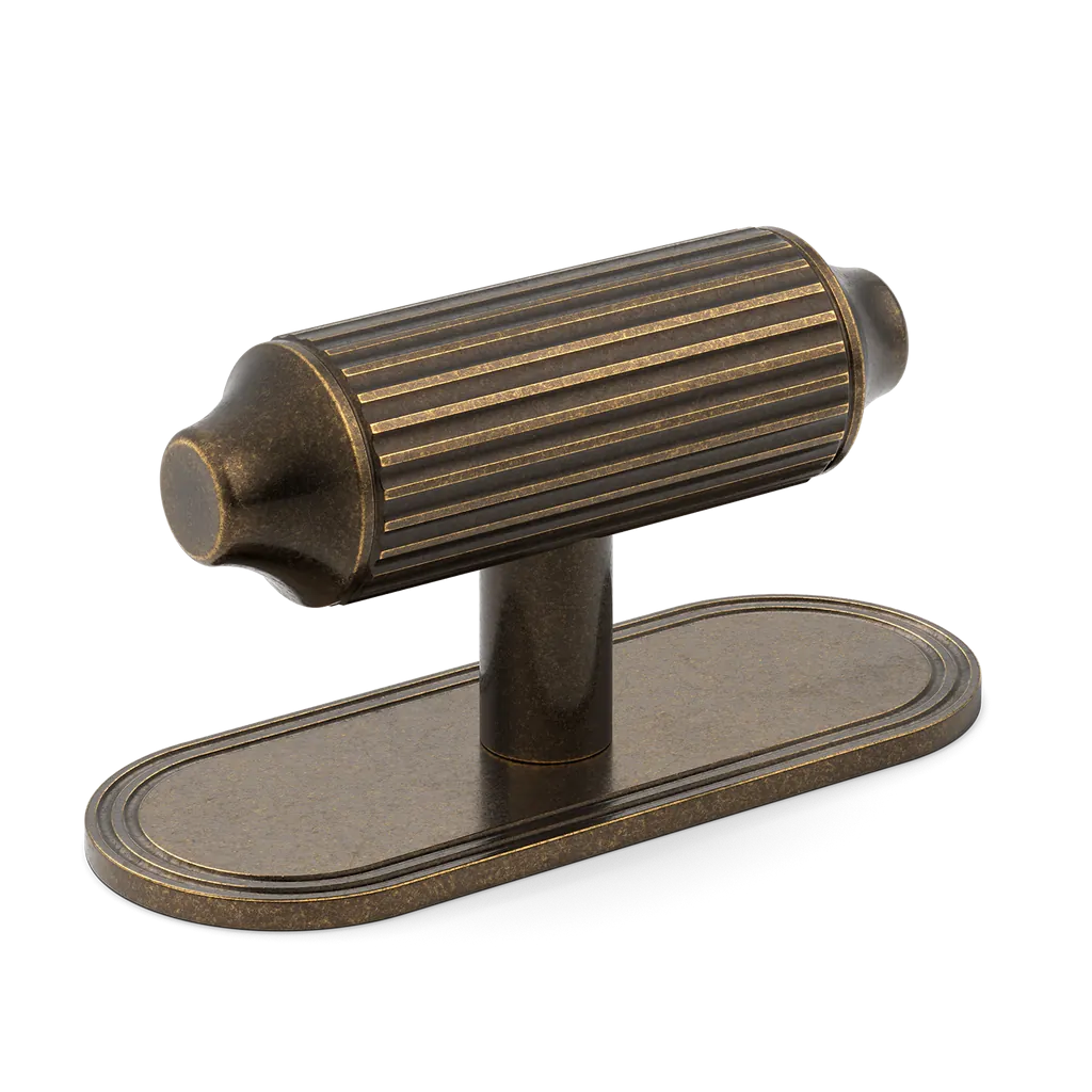 Barwick Ridged T-Bar Handle with Backplate
