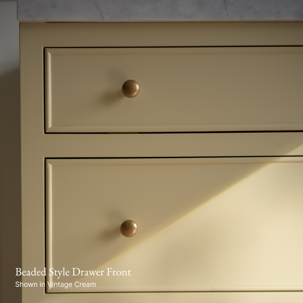 Paddington Vanity | Two-Drawer Style | Beaded Drawer Front